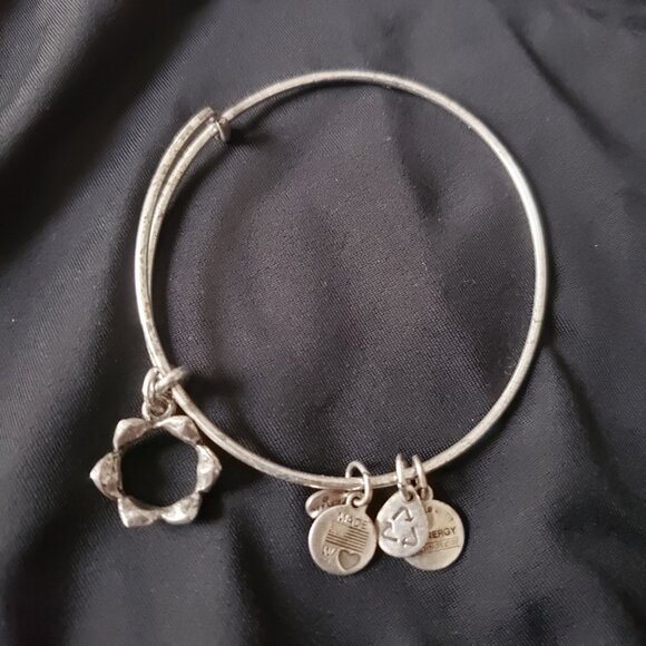 Alex and Ani Silver Crown Queen Rhinestones  Crystals Charm  Bangle   384 - Picture 3 of 3